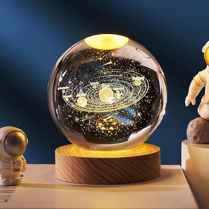 3D crystal ball lamp Universe