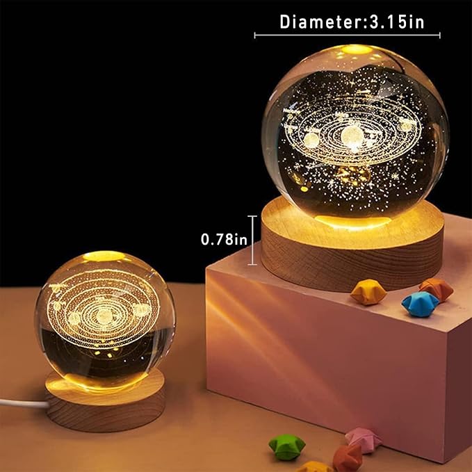 3D crystal ball lamp Universe